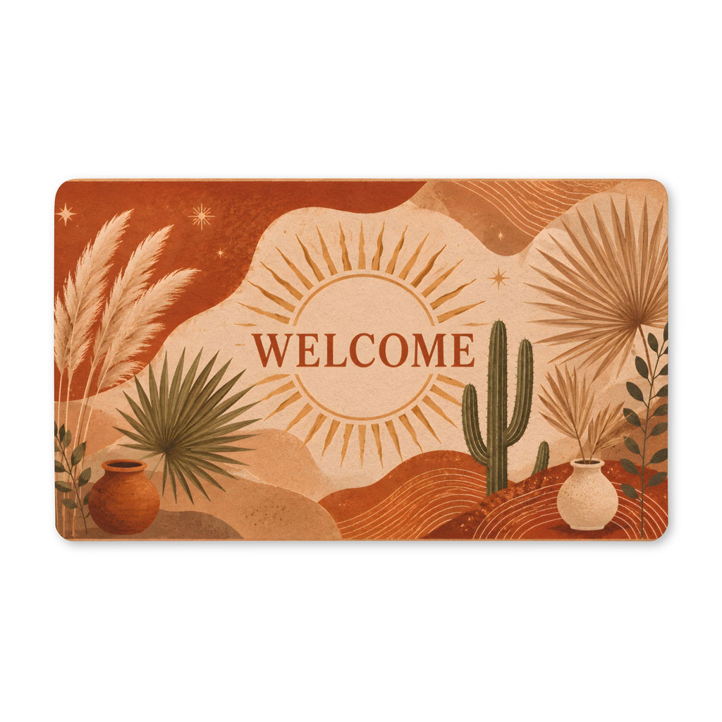 Doormat — Boho Desert 'WELCOME' Polyester Welcome Mat