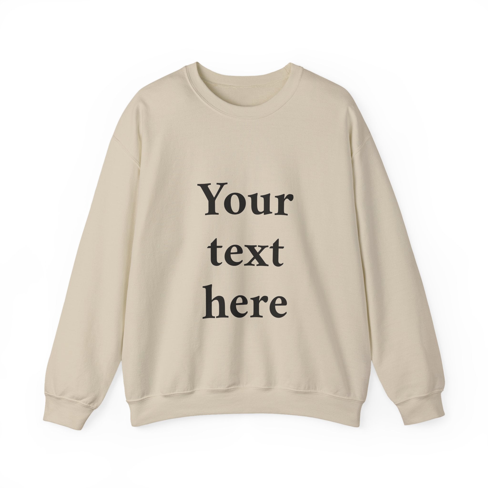 Custom Text Crewneck Sweatshirt — Personalized Minimalist Sweatshirt