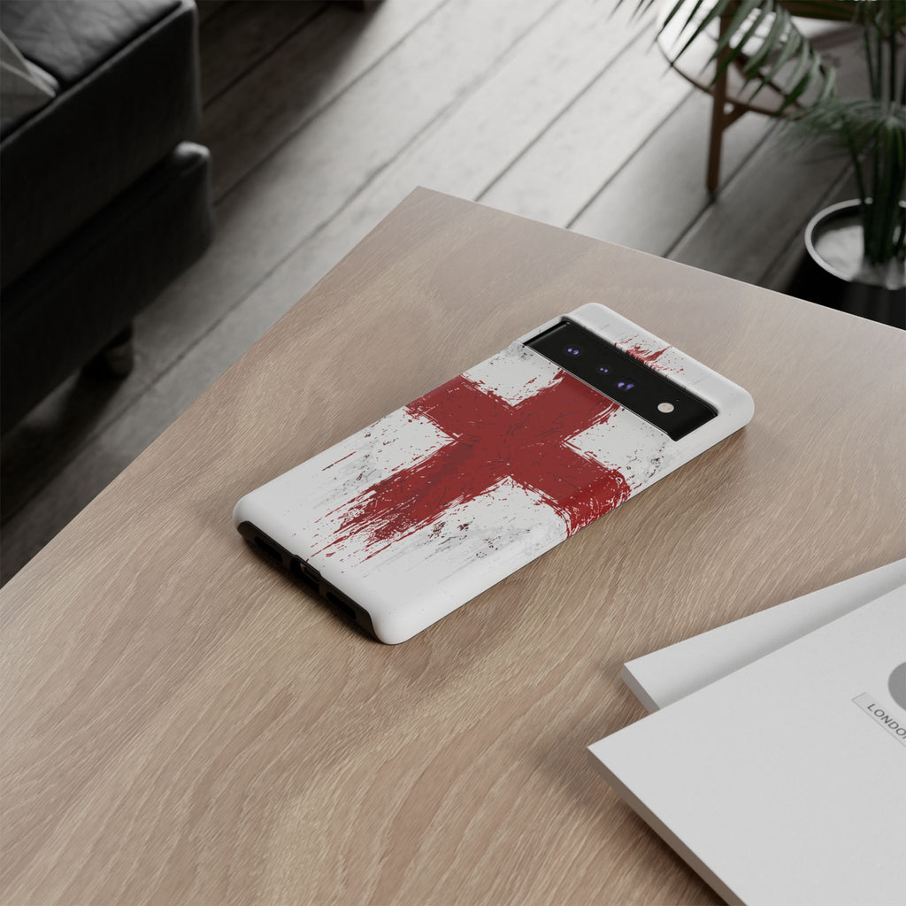 Phone Case - Distressed England St. George's Cross Patriotic Tough Case