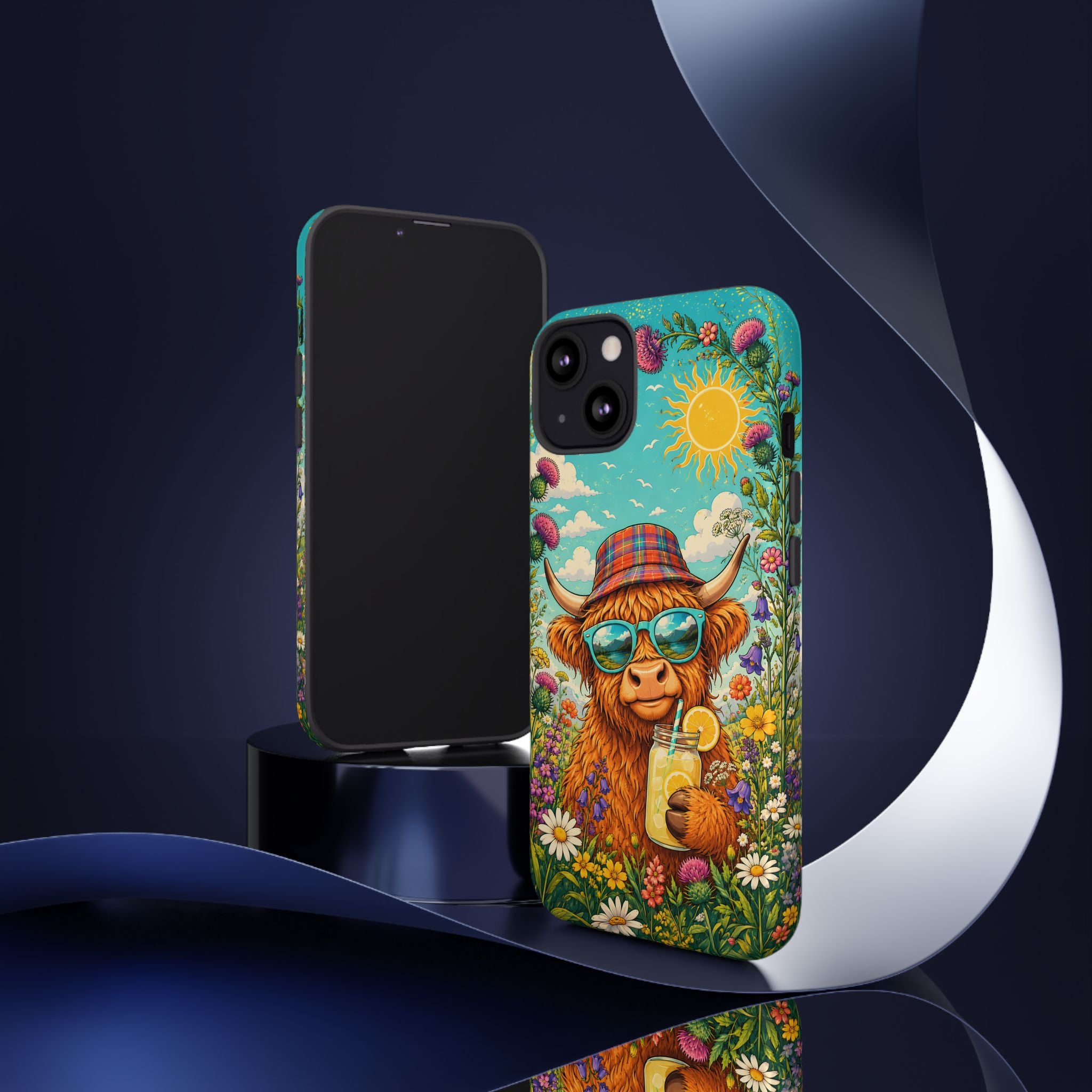 Sunny Highland Cow Phone Case – Scottish Summer Festival Edition