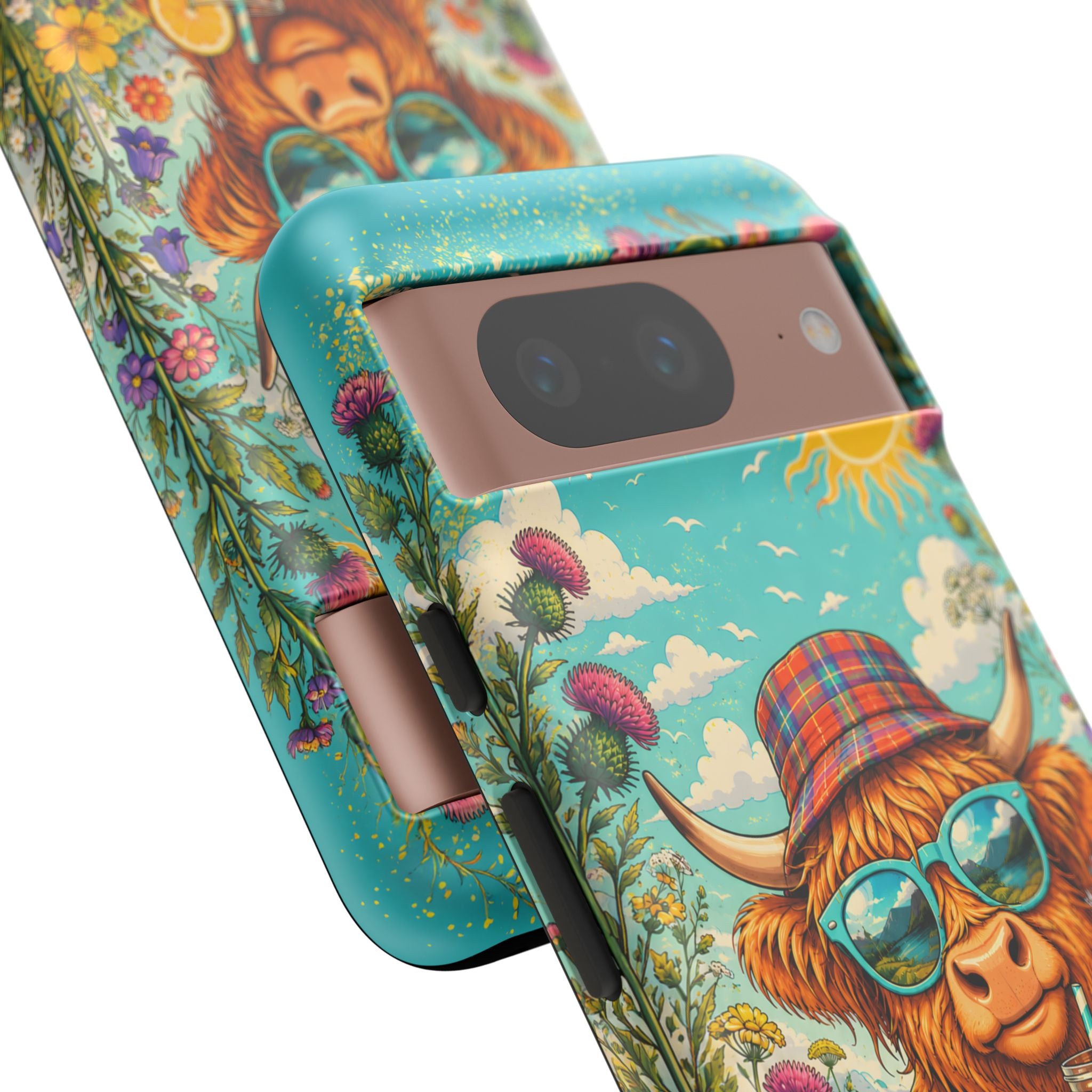 Sunny Highland Cow Phone Case – Scottish Summer Festival Edition