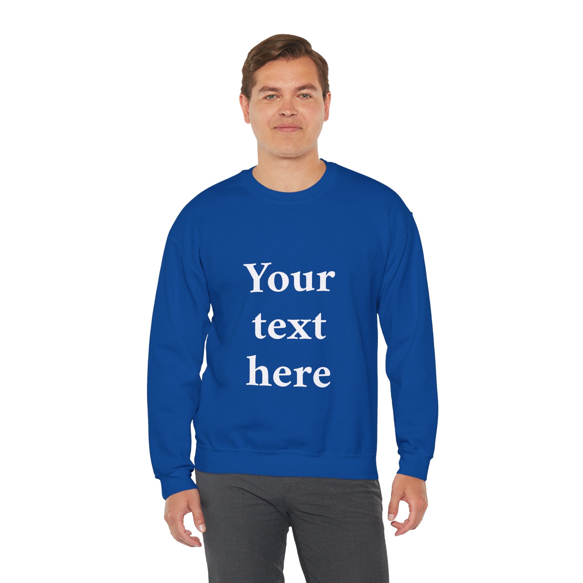 Custom Text Crewneck Sweatshirt — Personalized Minimalist Sweatshirt