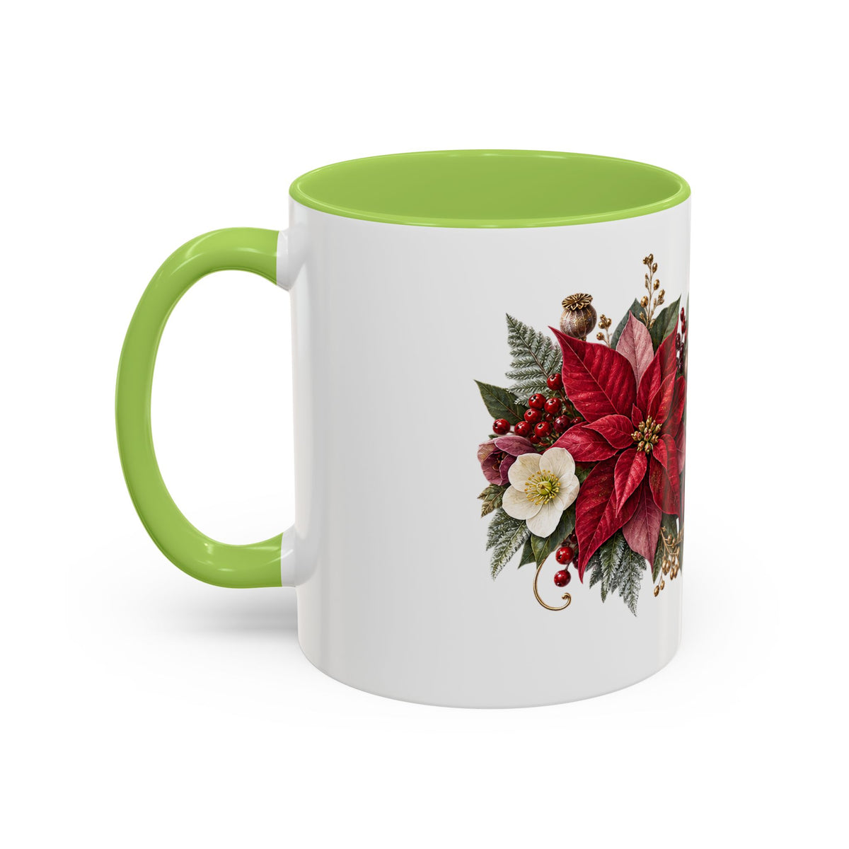 Blooming With Christmas Joy Floral Holiday Coffee Mug