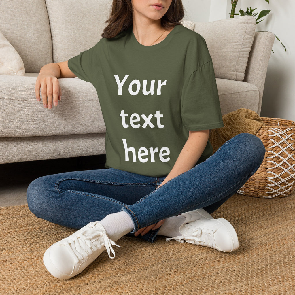 Unisex Custom Text T-Shirt — Personalized “Your Text Here” Tee