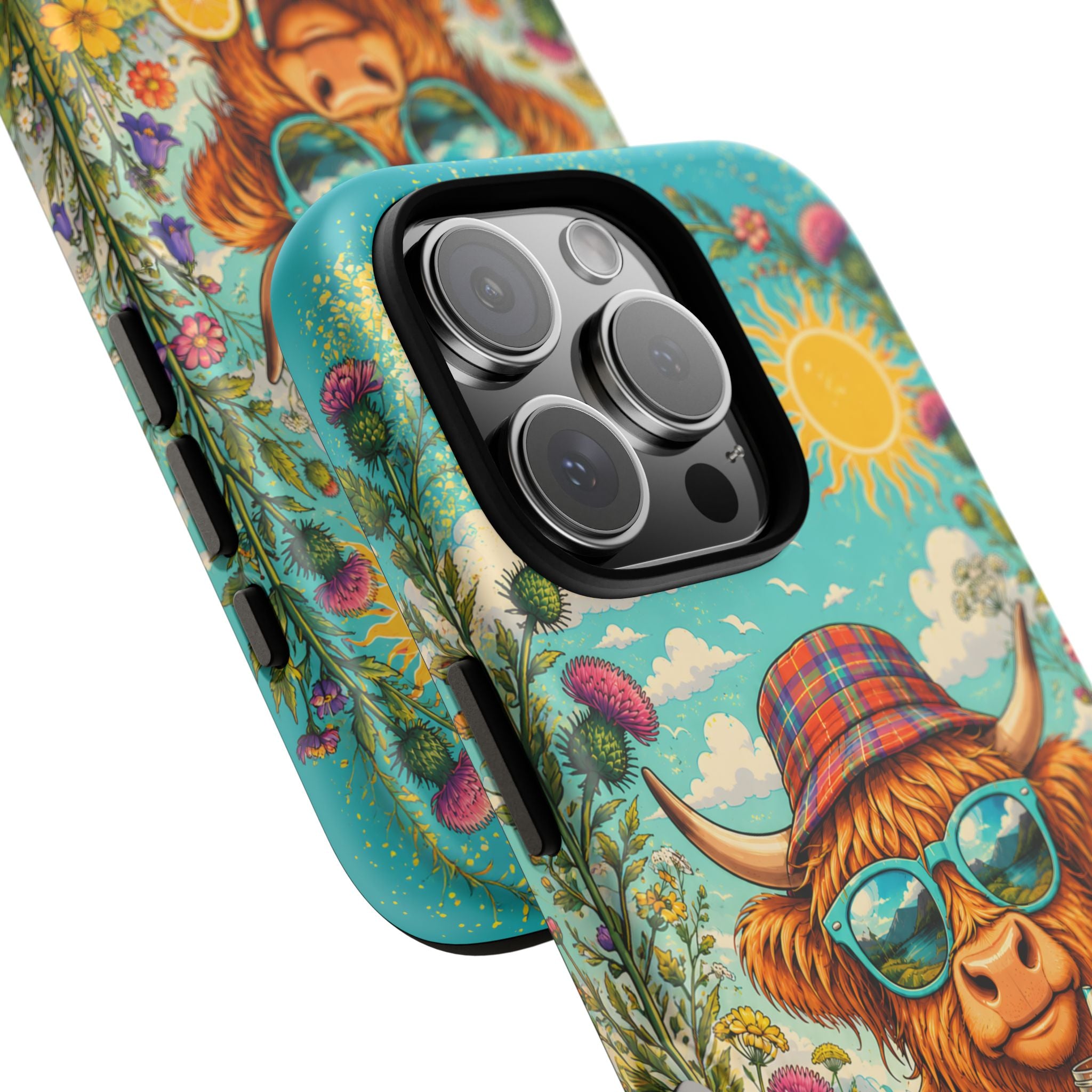 Sunny Highland Cow Phone Case – Scottish Summer Festival Edition