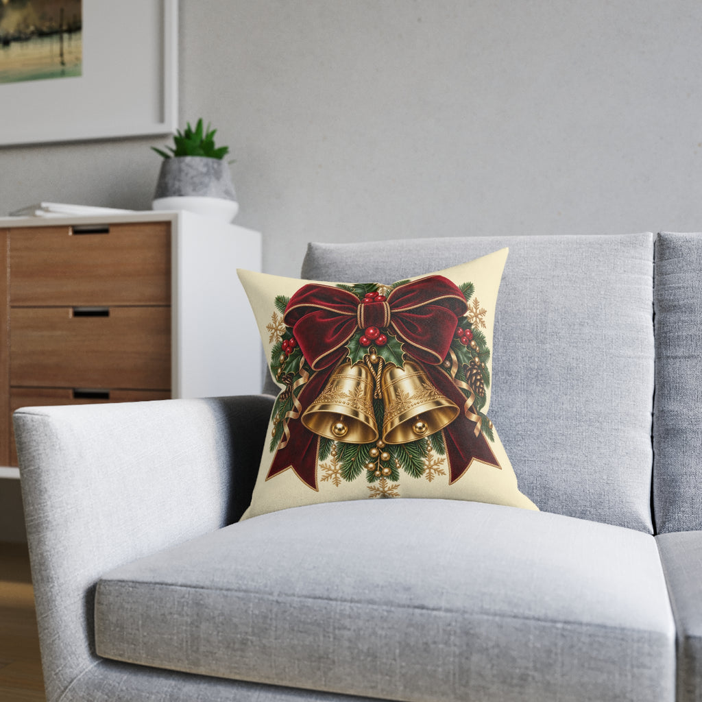Christmas Jingle Bells Square Pillow