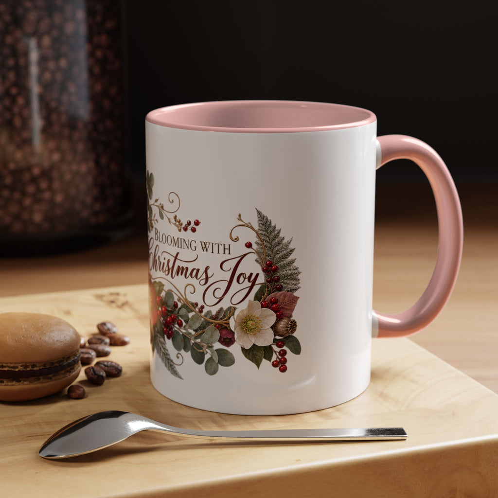 Blooming With Christmas Joy Floral Holiday Coffee Mug