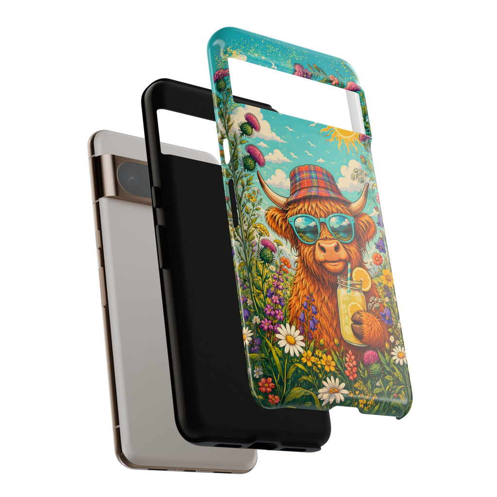 Sunny Highland Cow Phone Case – Scottish Summer Festival Edition