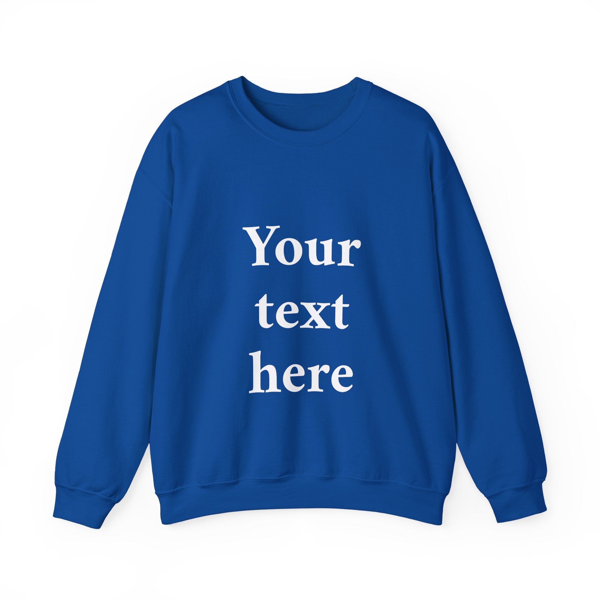 Custom Text Crewneck Sweatshirt — Personalized Minimalist Sweatshirt