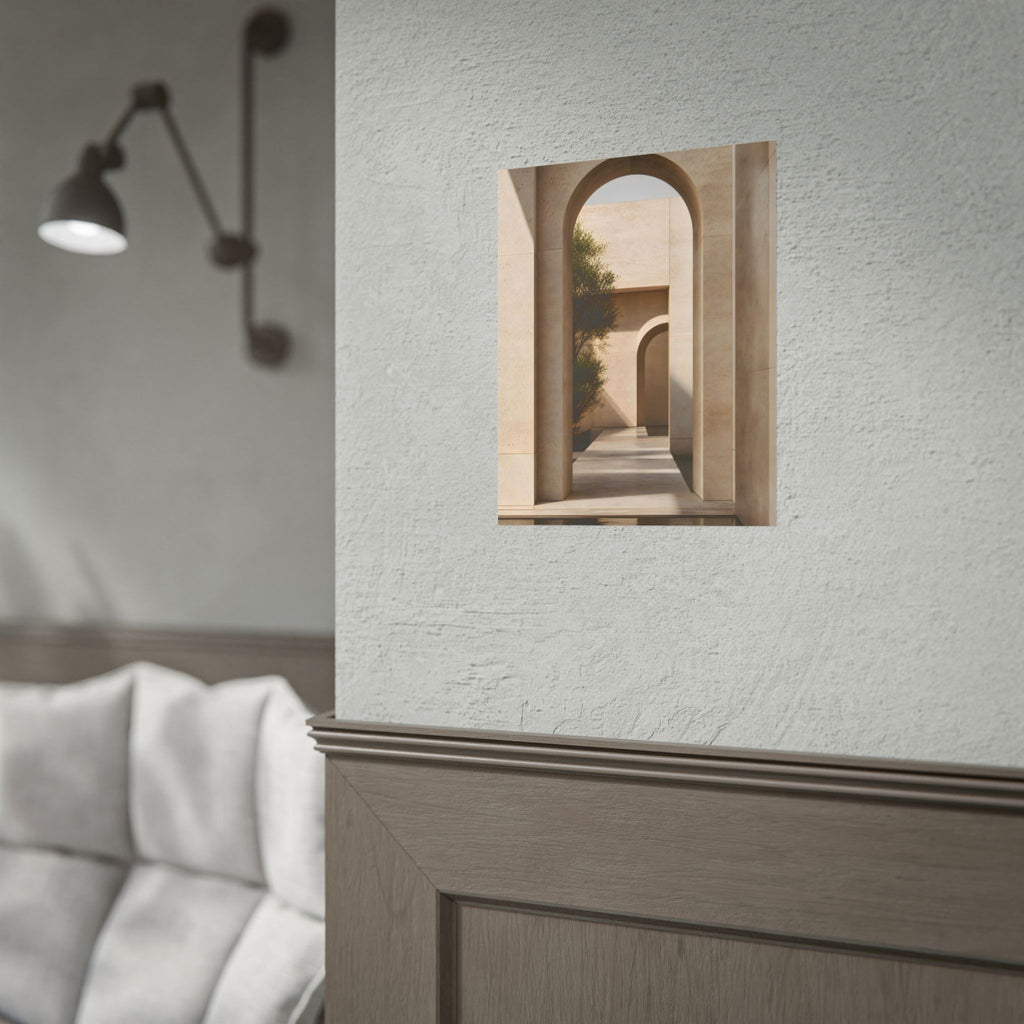 Minimalist Architectural Poster — Neutral Archway Wall Art (Rolled Poster)