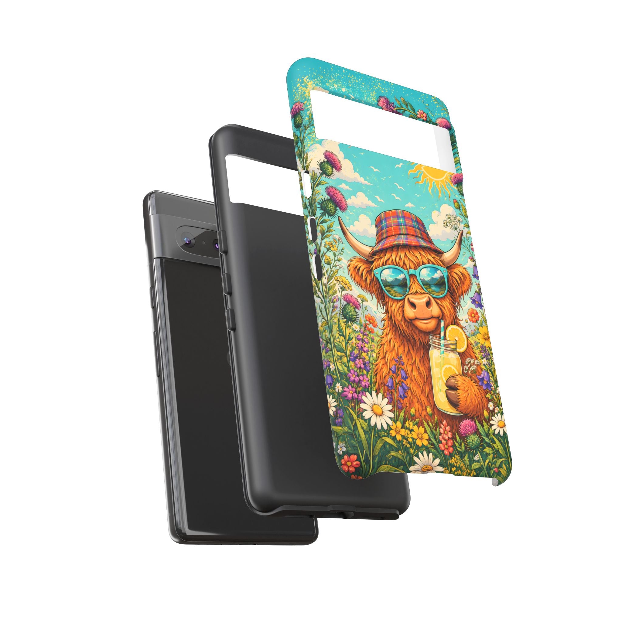 Sunny Highland Cow Phone Case – Scottish Summer Festival Edition