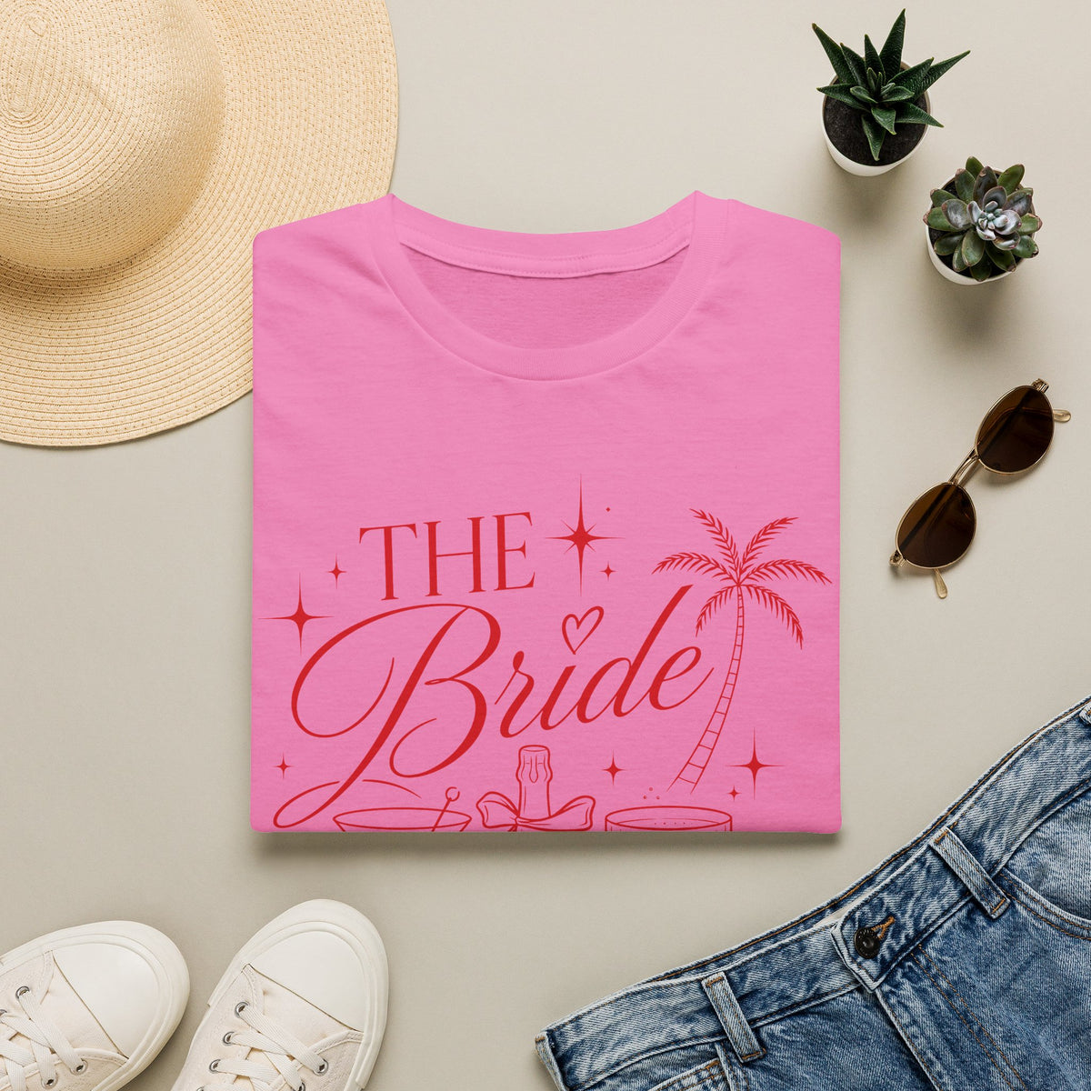 Bride Hen Party T-Shirt — 'The Bride' Bachelorette Tee (Custom Name Option)