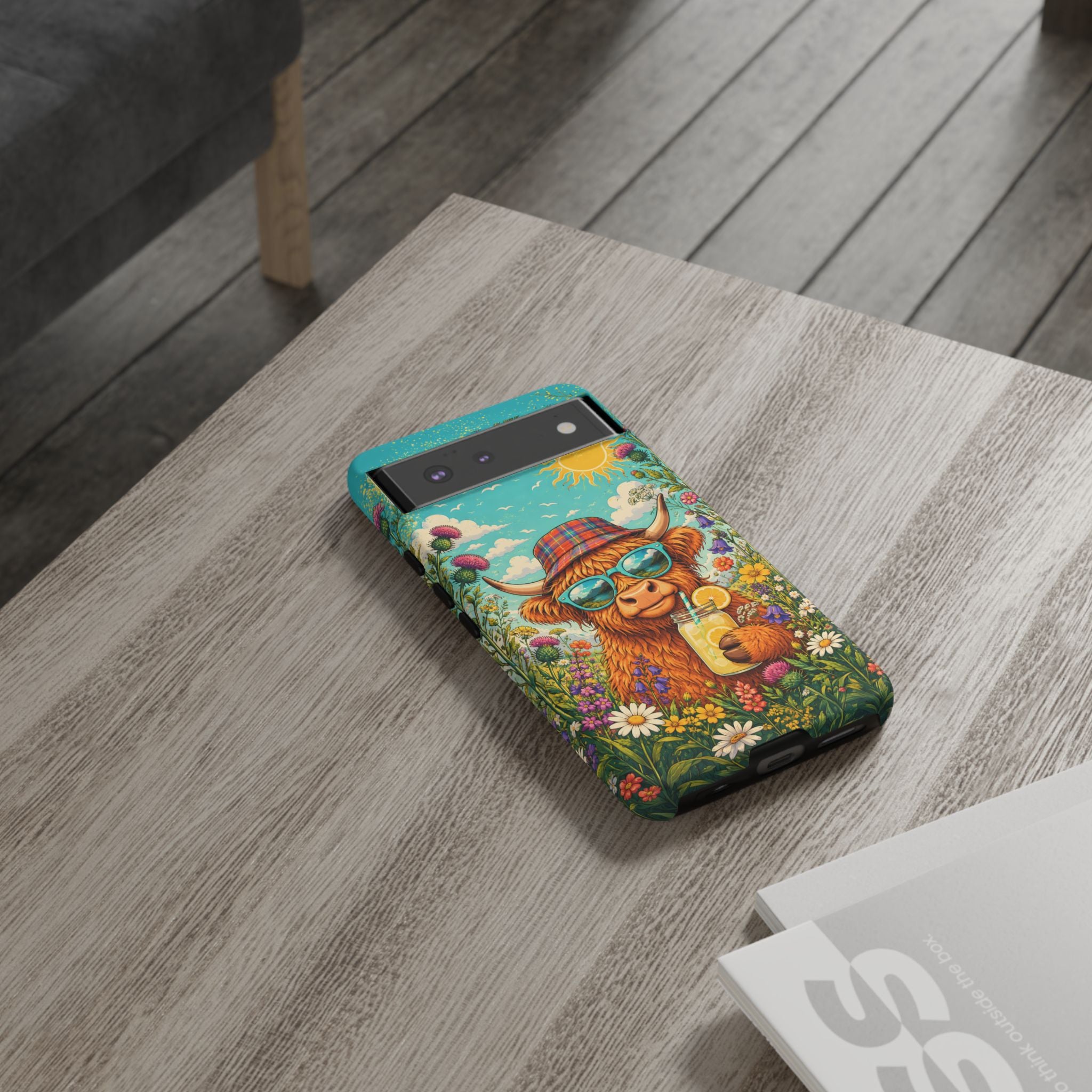 Sunny Highland Cow Phone Case – Scottish Summer Festival Edition