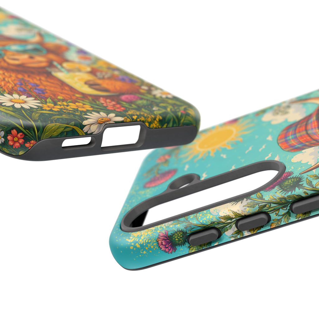 Sunny Highland Cow Phone Case – Scottish Summer Festival Edition