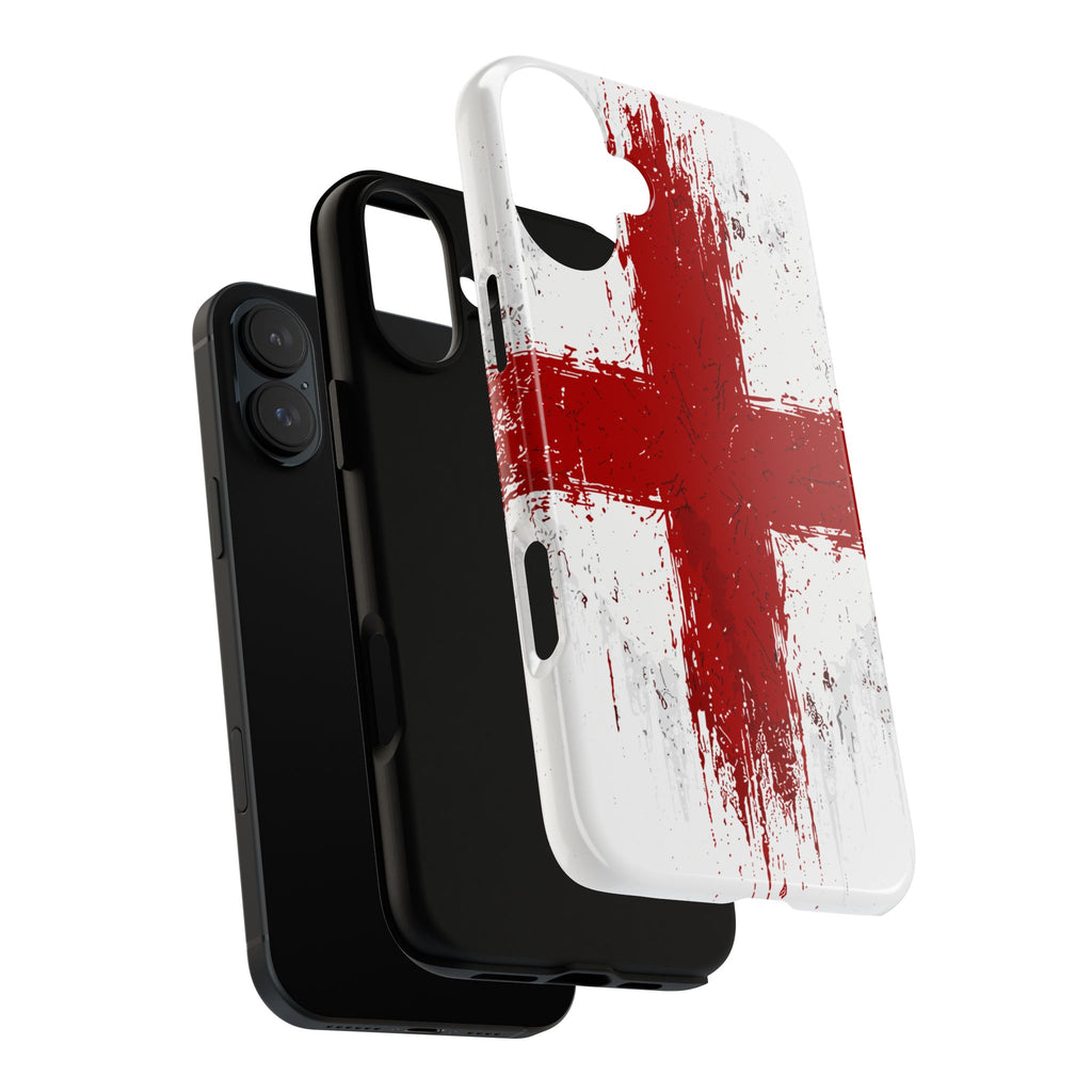 Phone Case - Distressed England St. George's Cross Patriotic Tough Case