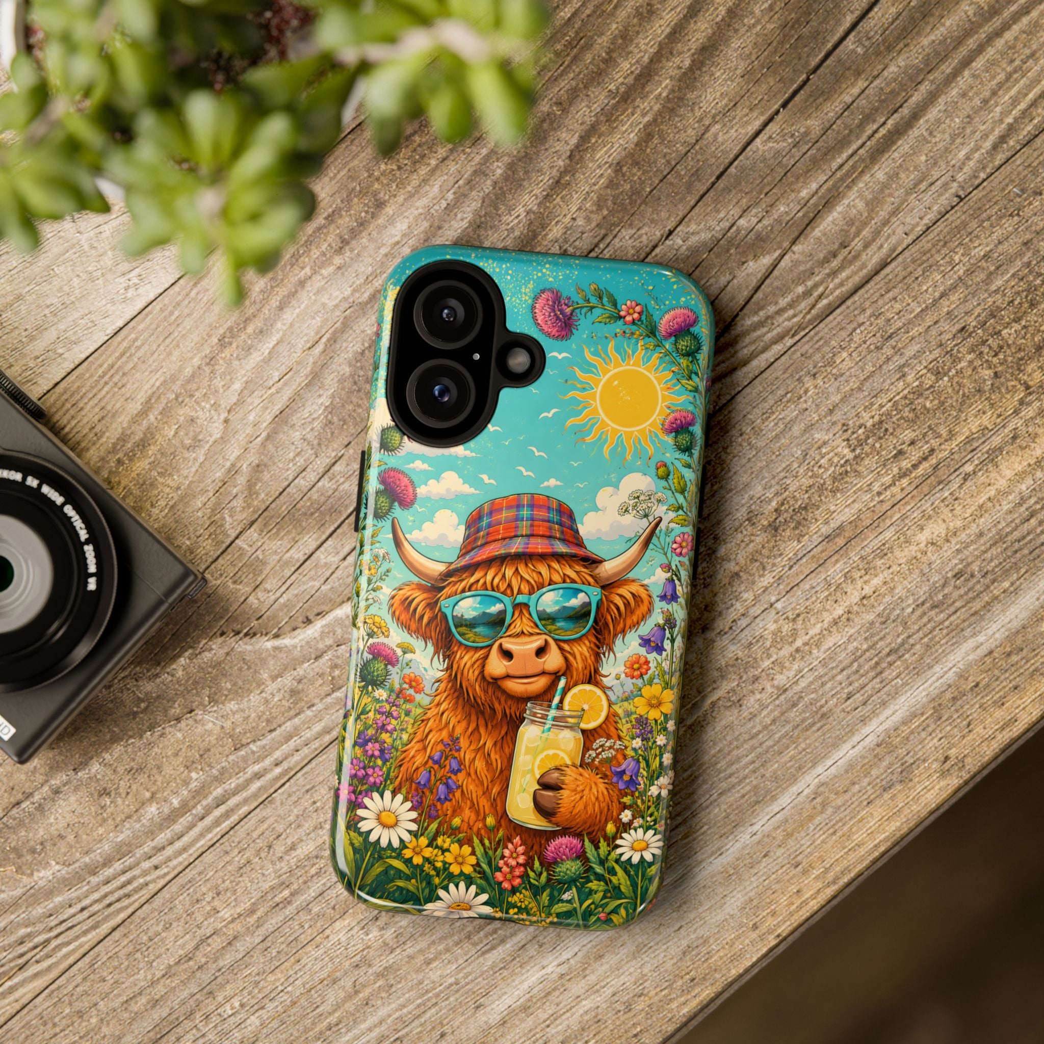 Sunny Highland Cow Phone Case – Scottish Summer Festival Edition