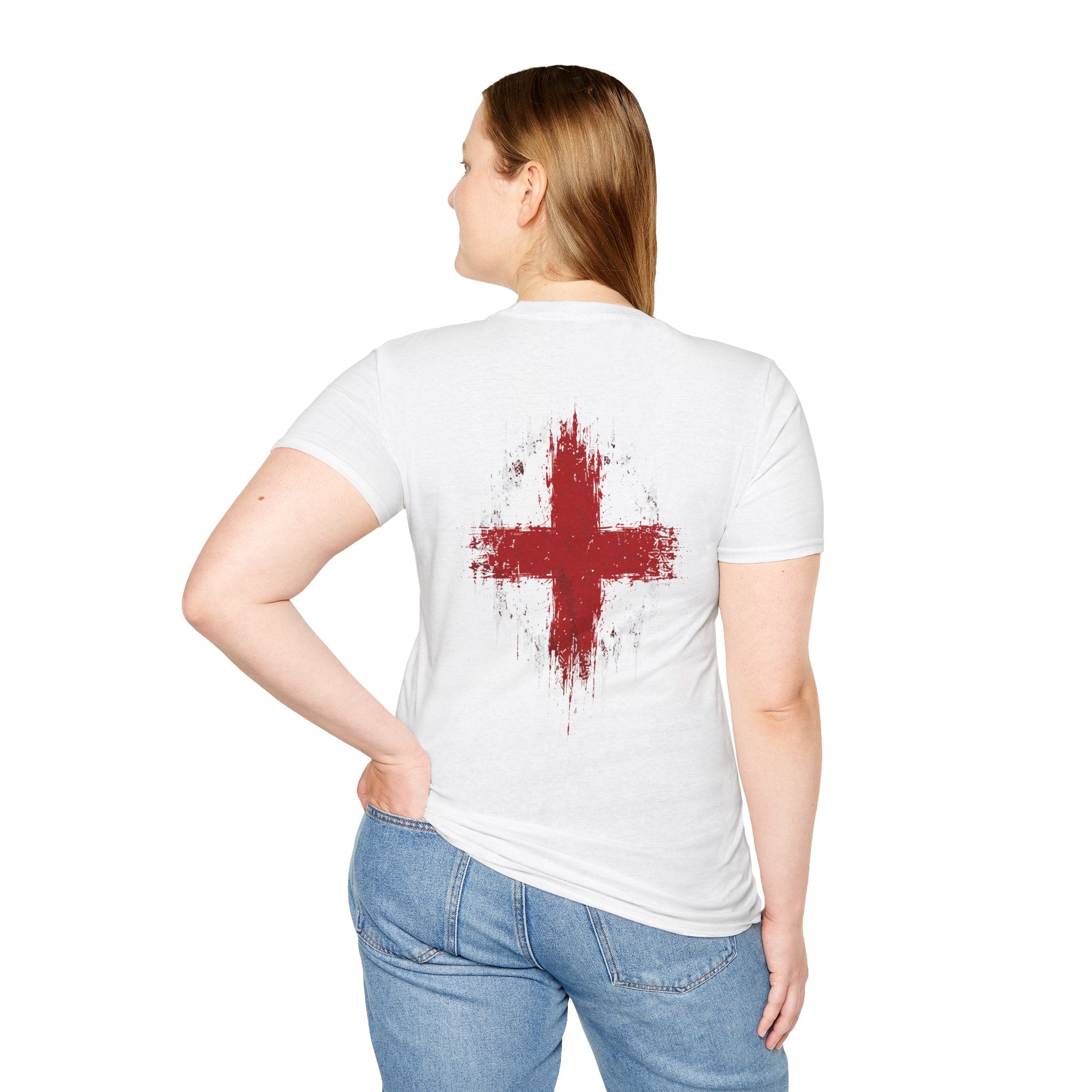 Red Cross Pocket T‑Shirt — Minimalist First Aid & Medical Symbol Tee