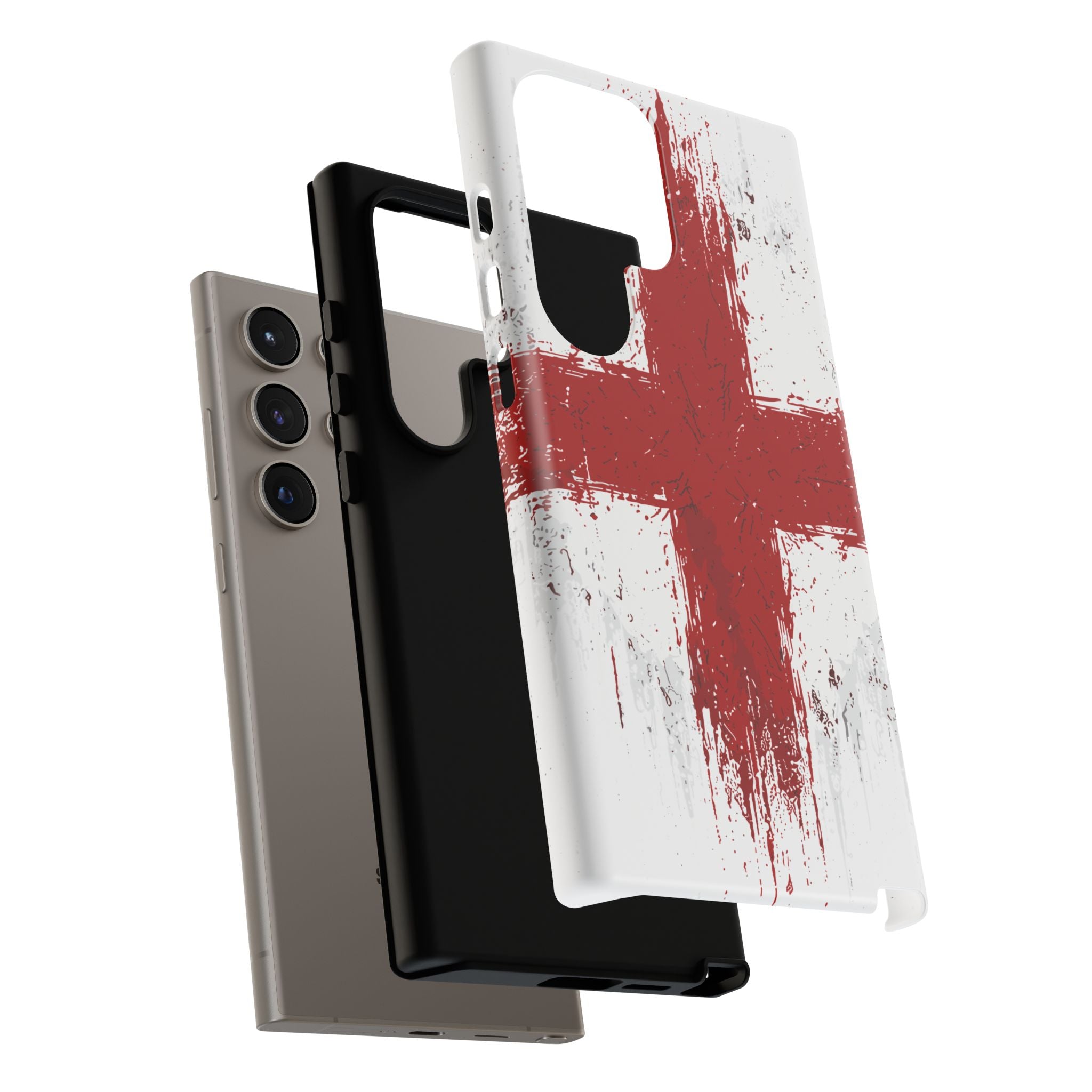 Phone Case - Distressed England St. George's Cross Patriotic Tough Case