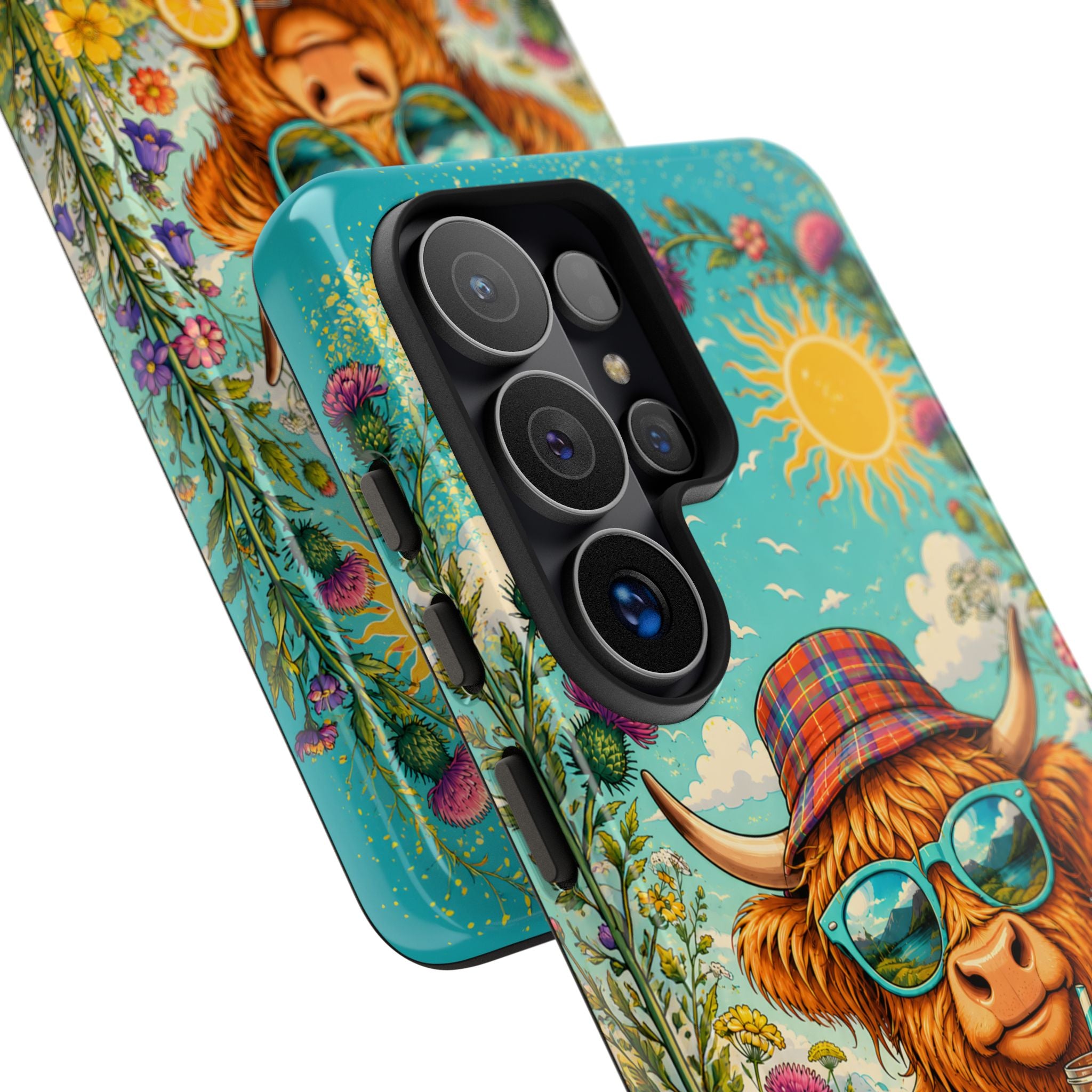 Sunny Highland Cow Phone Case – Scottish Summer Festival Edition