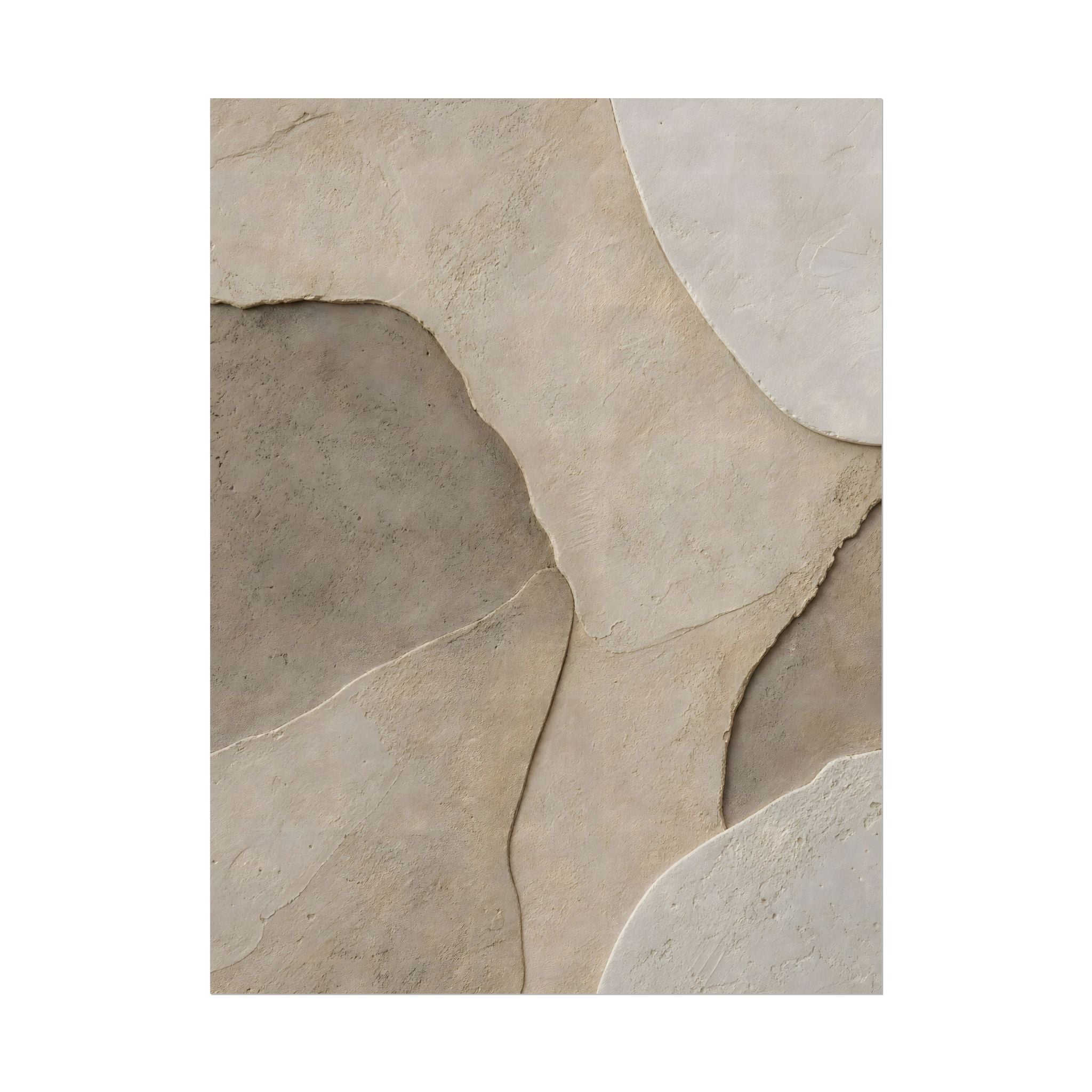 Abstract Neutral Texture Rolled Poster — Earth Tone Minimal Wall Art
