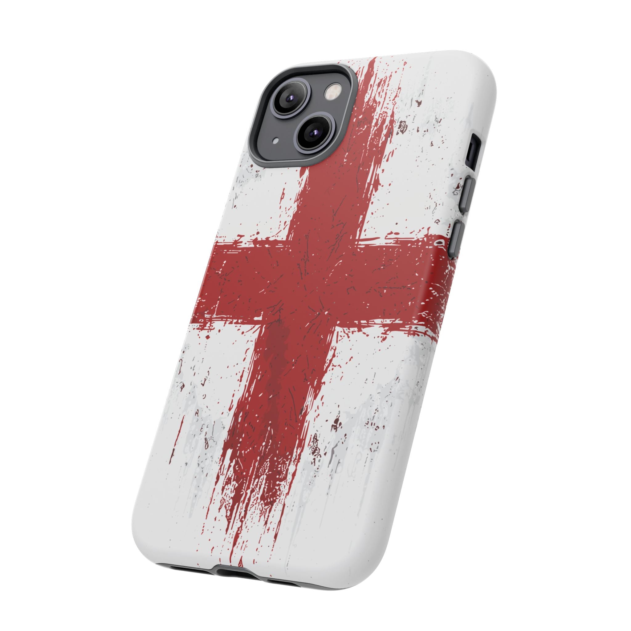 Phone Case - Distressed England St. George's Cross Patriotic Tough Case