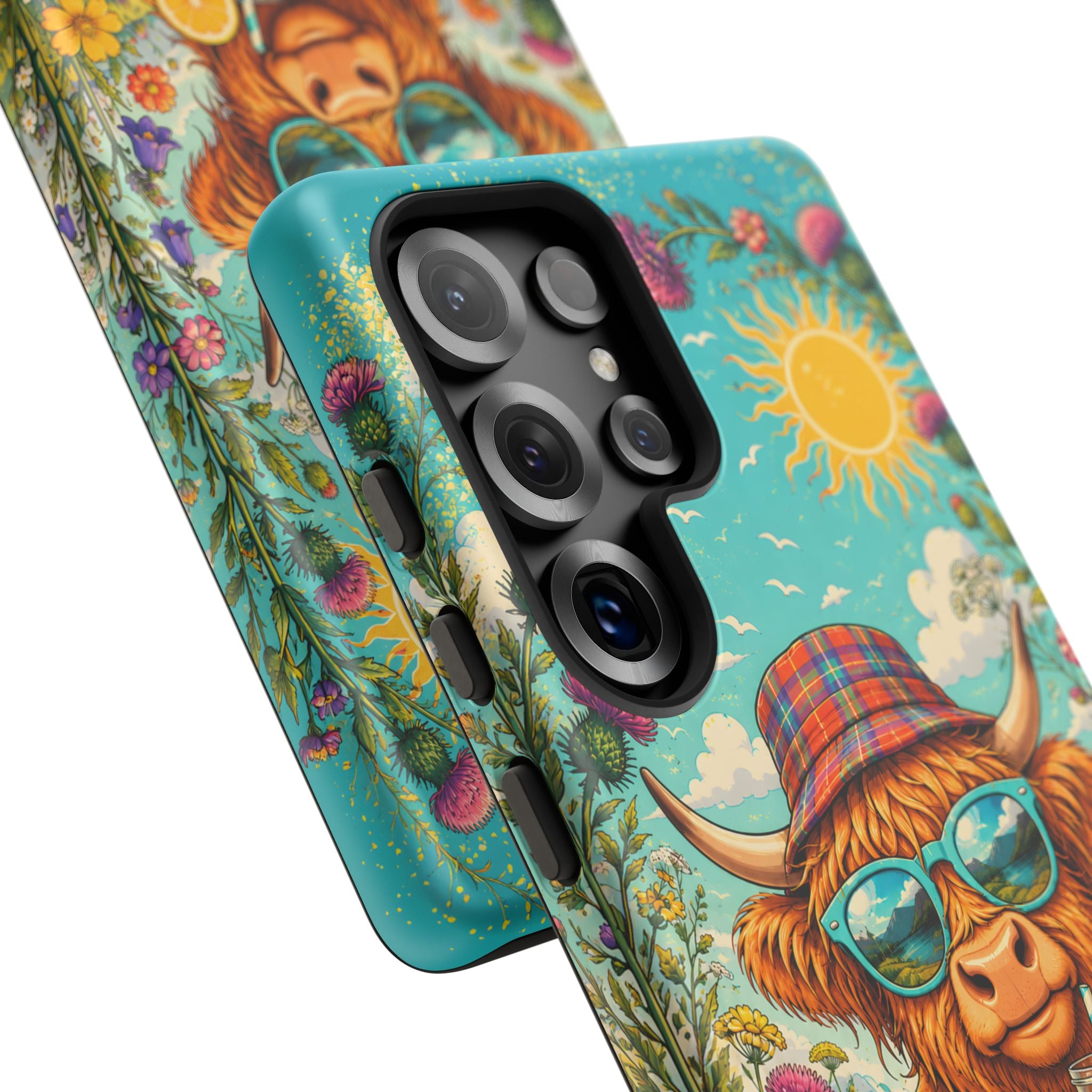 Sunny Highland Cow Phone Case – Scottish Summer Festival Edition