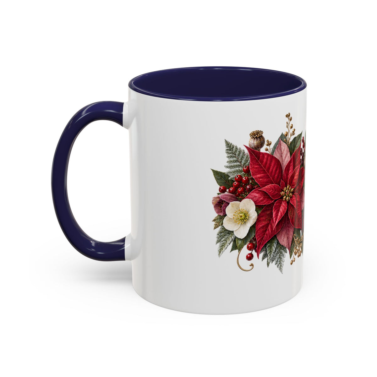 Blooming With Christmas Joy Floral Holiday Coffee Mug