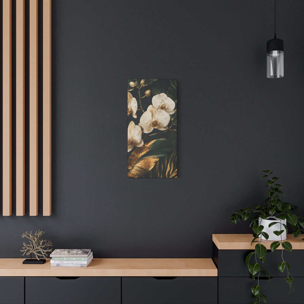 Orchid Botanical Matte Canvas Print — Stretched 1.25"