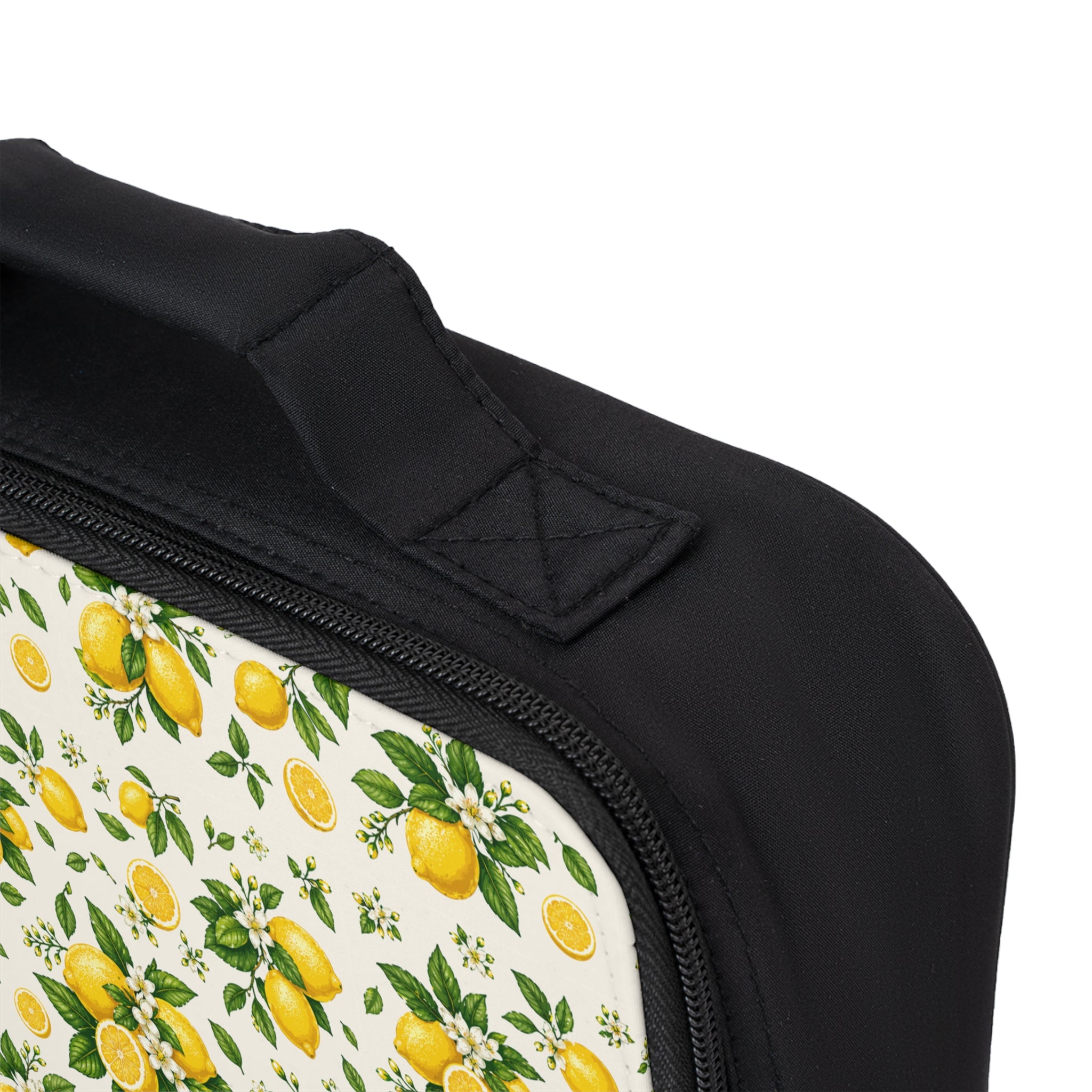 Lemon Pattern Lunch Bag – Insulated Citrus Floral Kids & Adult Bento Tote