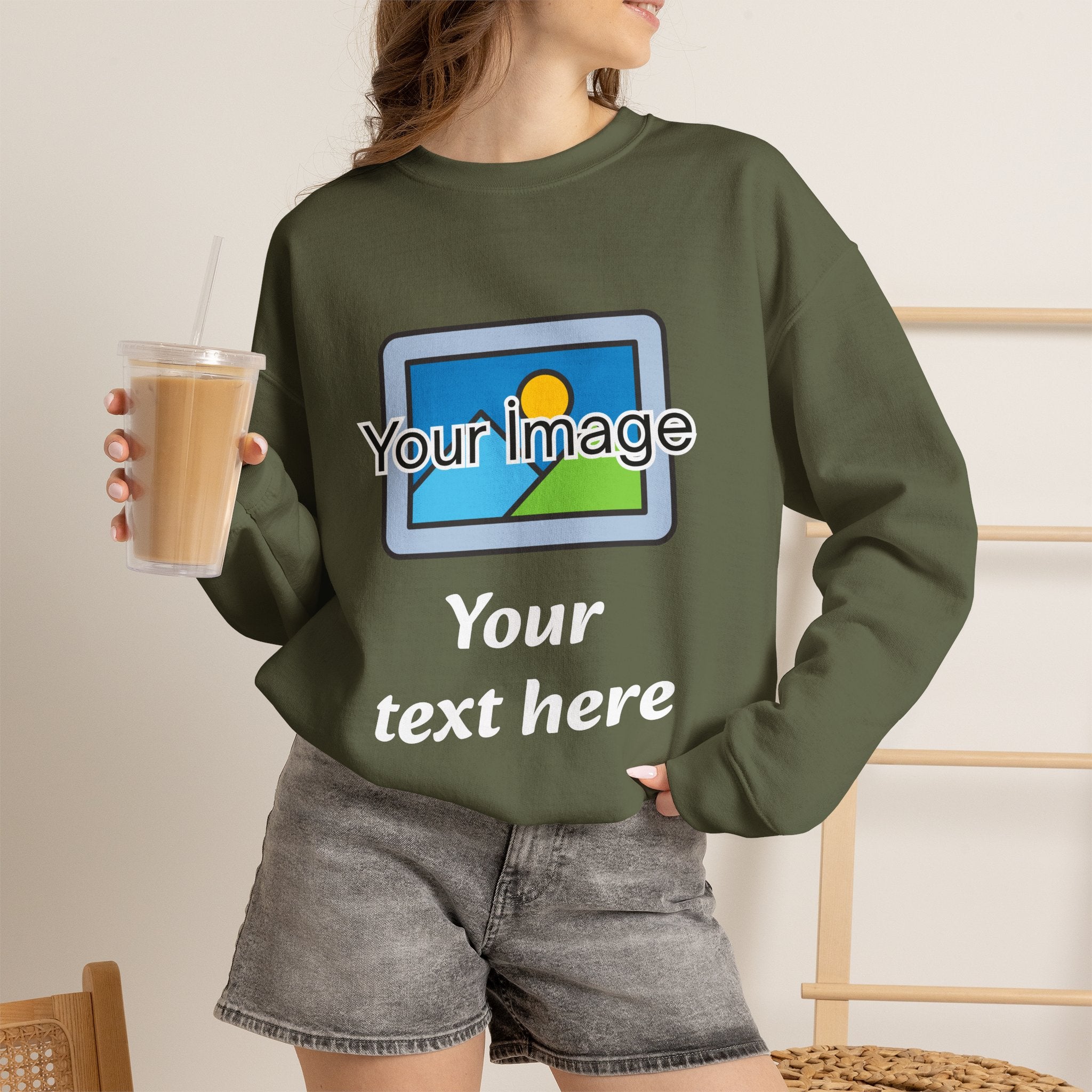 Personalized Image & Text Sweatshirt